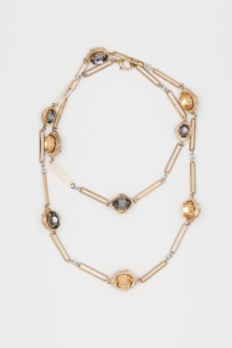 Necklace with Rhinestone Charm - Intrend