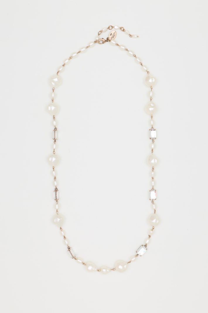 Halskette mit Glasperlen - GOLD - Intrend