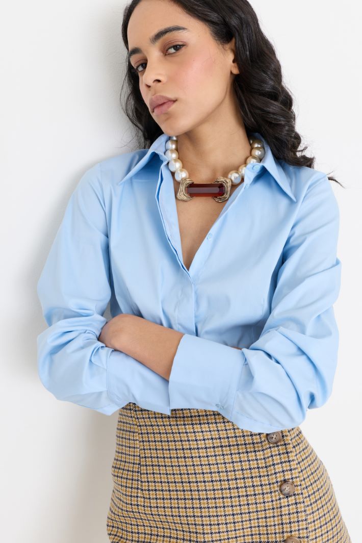 Large Pearl Choker - WHITE - Intrend - 3