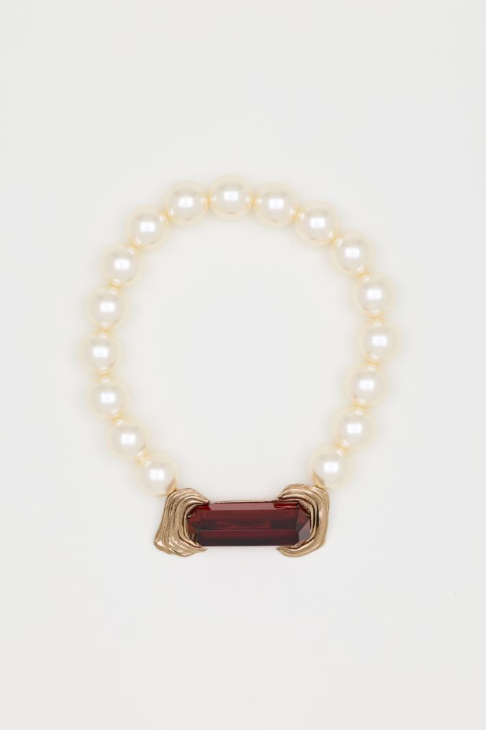 Large Pearl Choker - WHITE - Intrend
