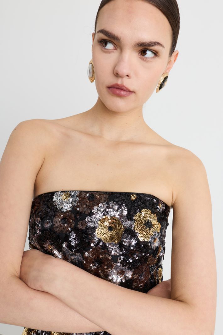 Pearl and Diamanté Earrings - GOLD - Intrend - 3