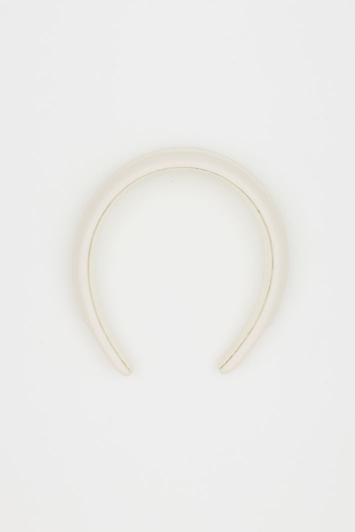 Leather headband - WHITE - Intrend - 2