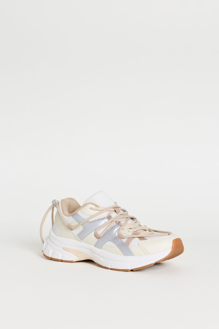 Sports Trainers - WHITE BEIGE - Intrend - 2