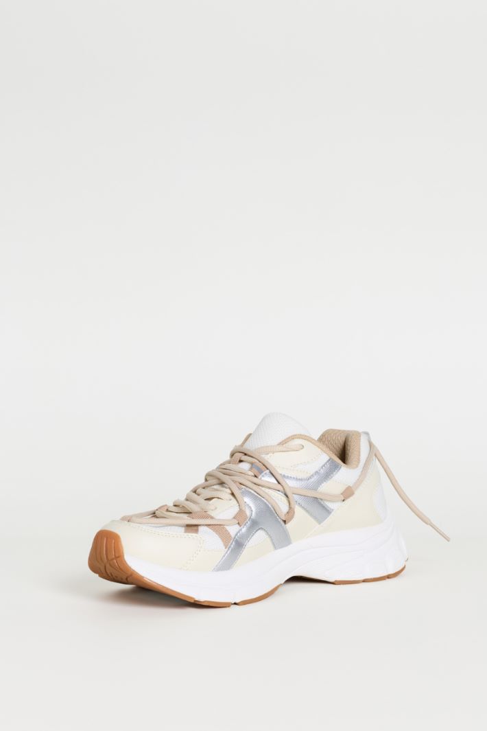 Sports Trainers - WHITE BEIGE - Intrend - 3