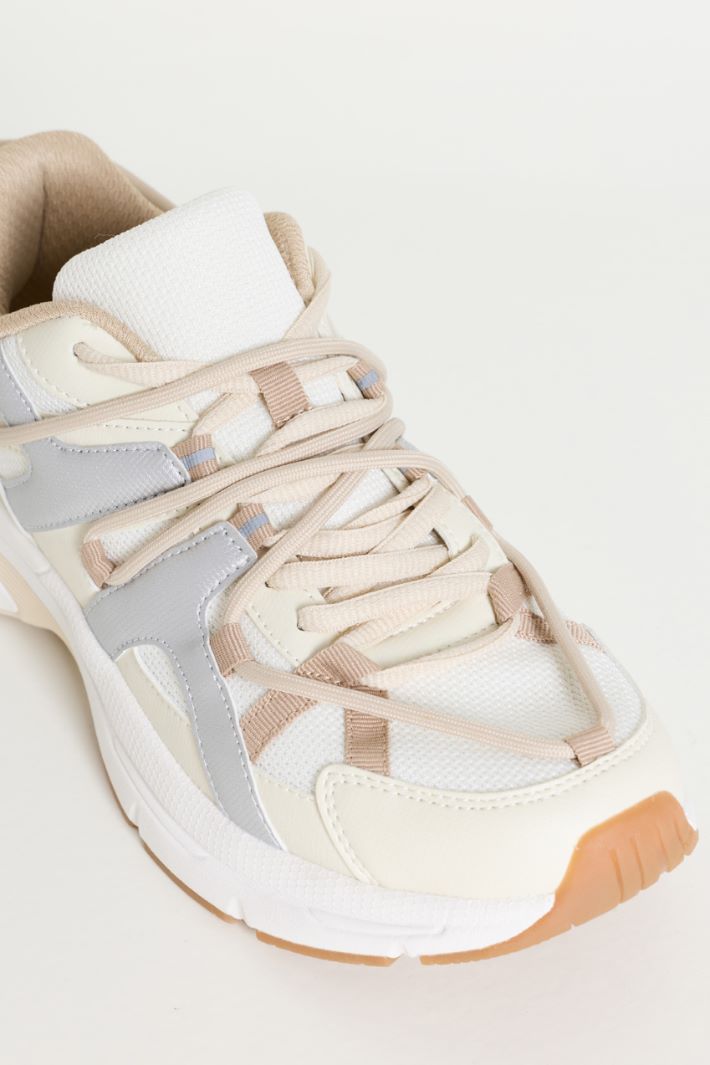 Sports Trainers - WHITE BEIGE - Intrend - 4