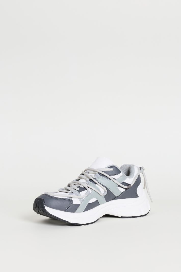 Sneaker sportiva - GRIGIO BIANCO - Intrend - 3