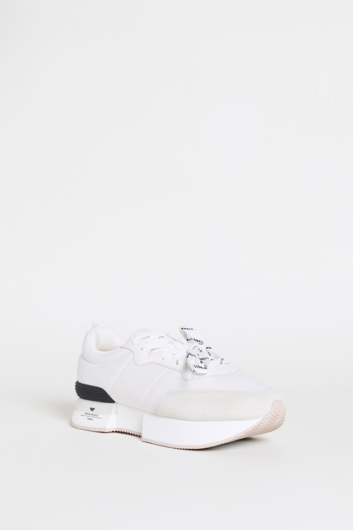 Technical Fabric Trainers - WHITE - Intrend - 2