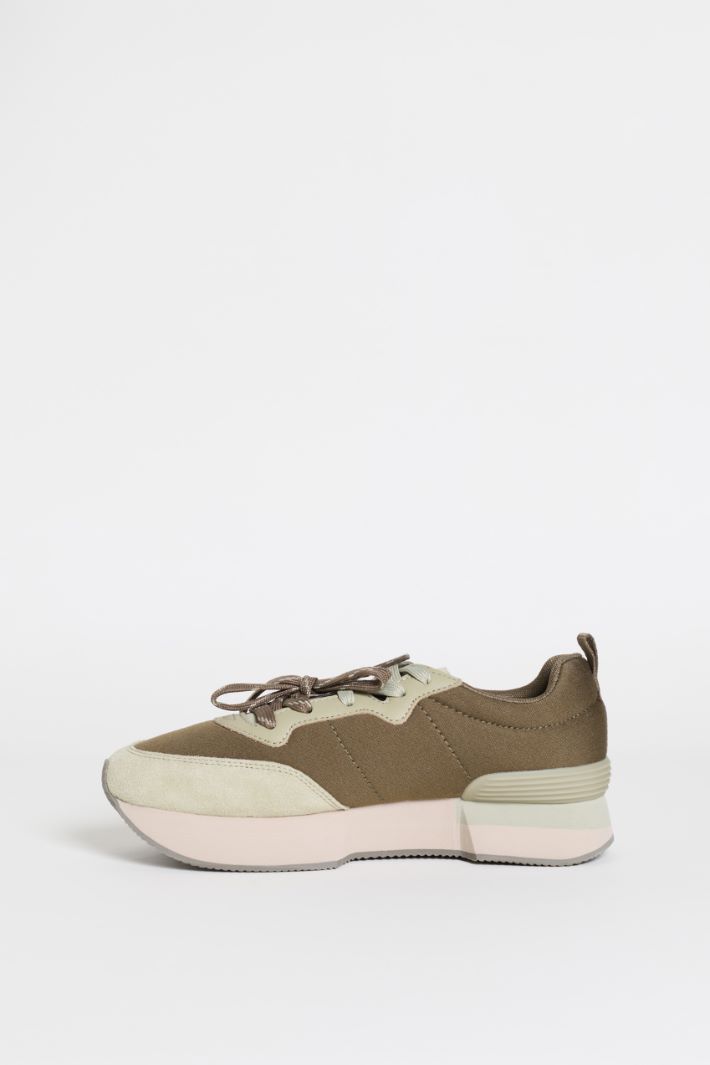Technical Fabric Trainers - GREEN - Intrend - 3