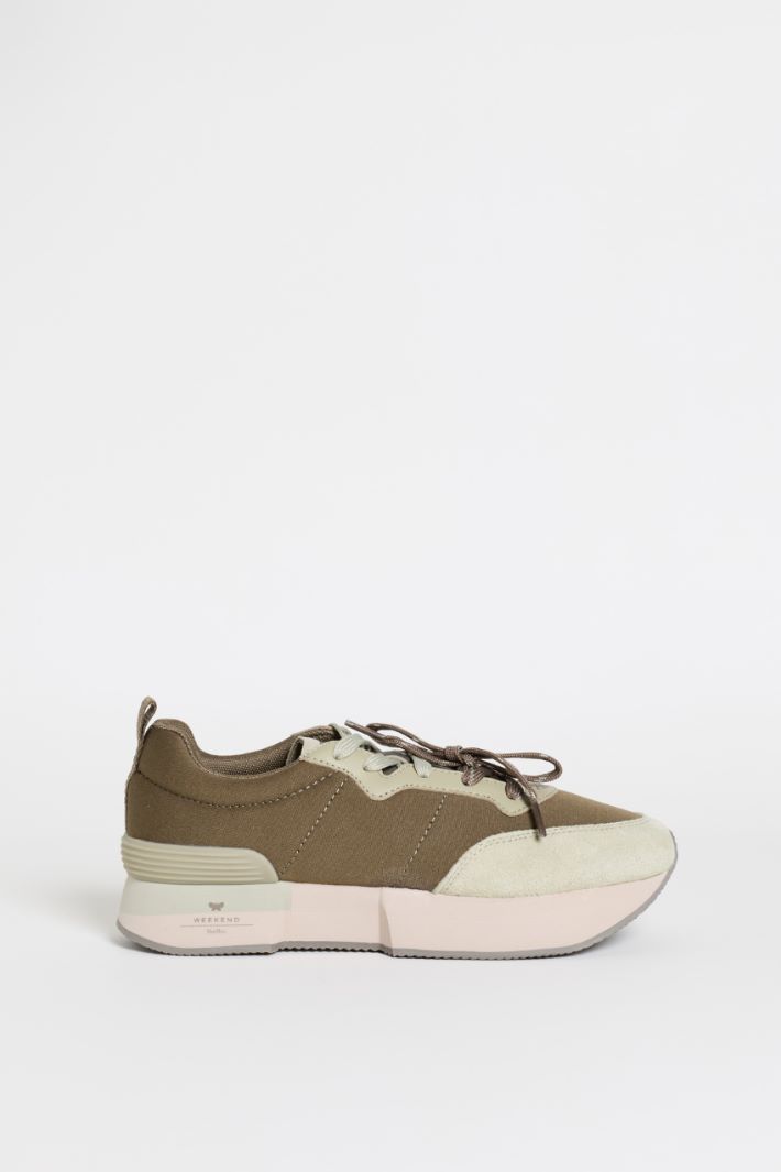 Technical Fabric Trainers - GREEN - Intrend