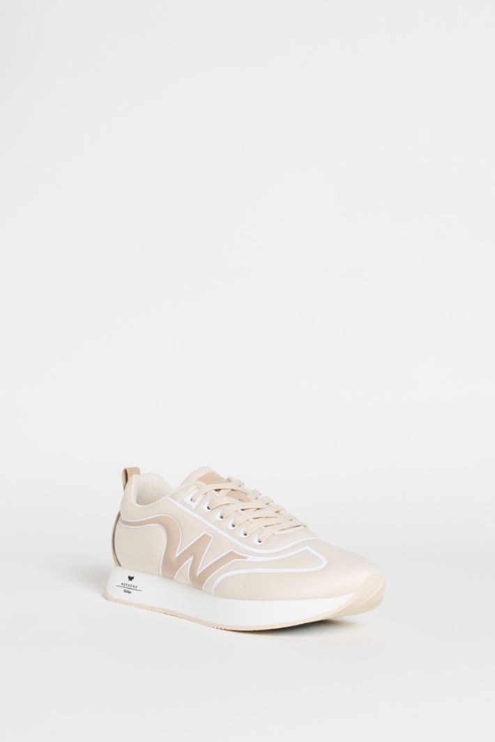 Technical fabric trainers - BEIGE - Intrend - 2