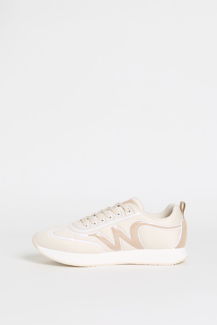 Technical fabric trainers - BEIGE - Intrend - 3