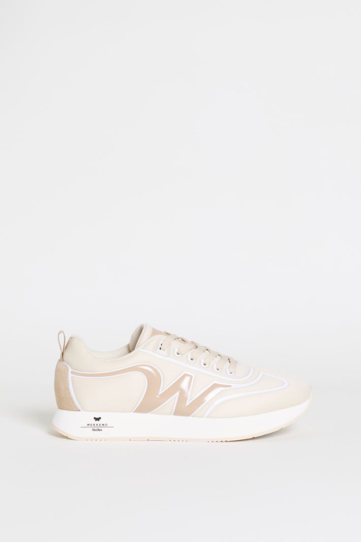 Technical fabric trainers - BEIGE - Intrend