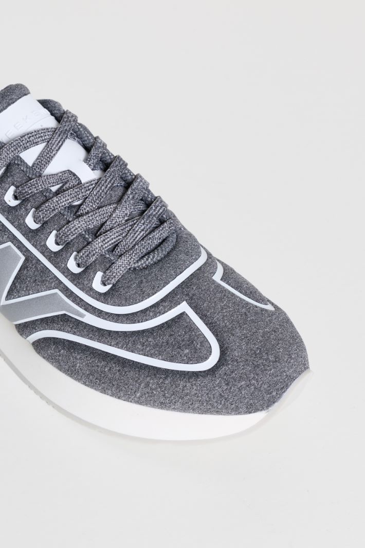Technical fabric trainers - GREY - Intrend - 4