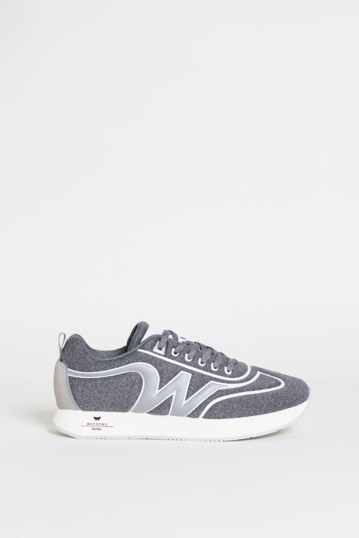 Technical fabric trainers - GREY - Intrend
