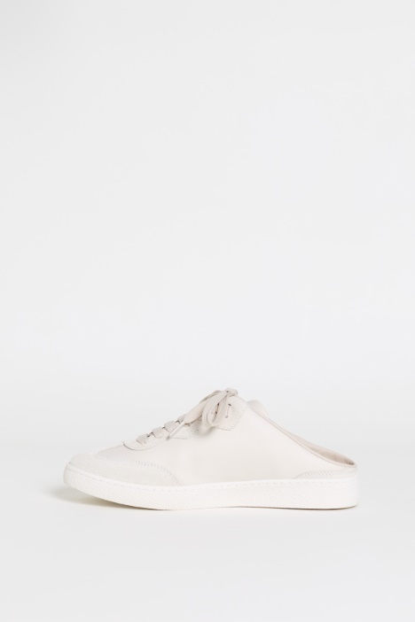 Sneaker sabot in pelle