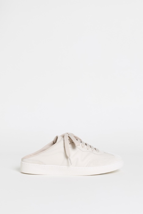 Leather mule trainers - Intrend