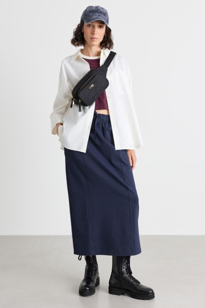 Jersey skirt - BLUE - Intrend
