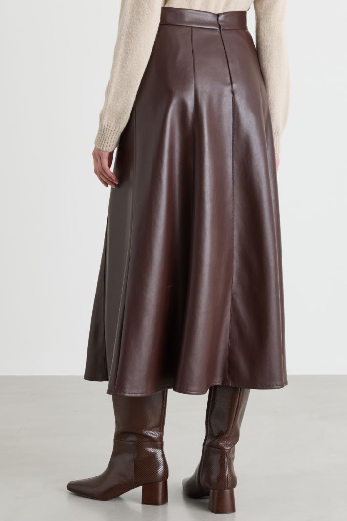 Flared skirt - BROWN - Intrend - 4