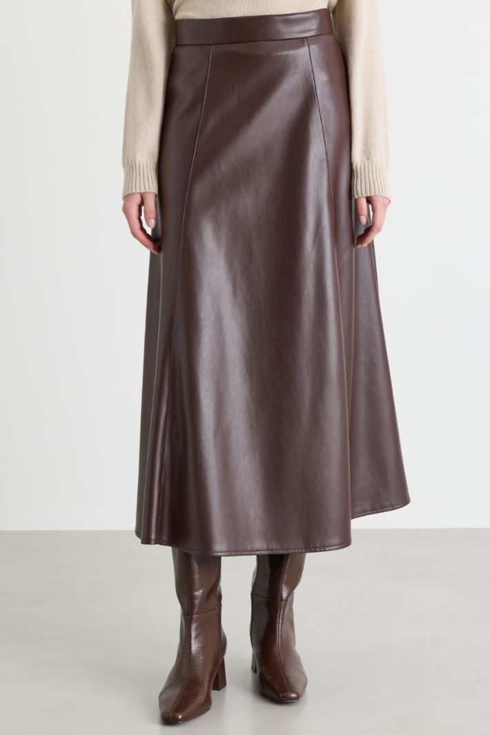 Flared skirt - BROWN - Intrend - 2