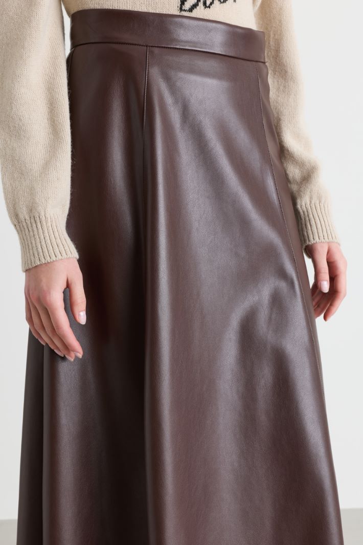 Flared skirt - BROWN - Intrend - 3