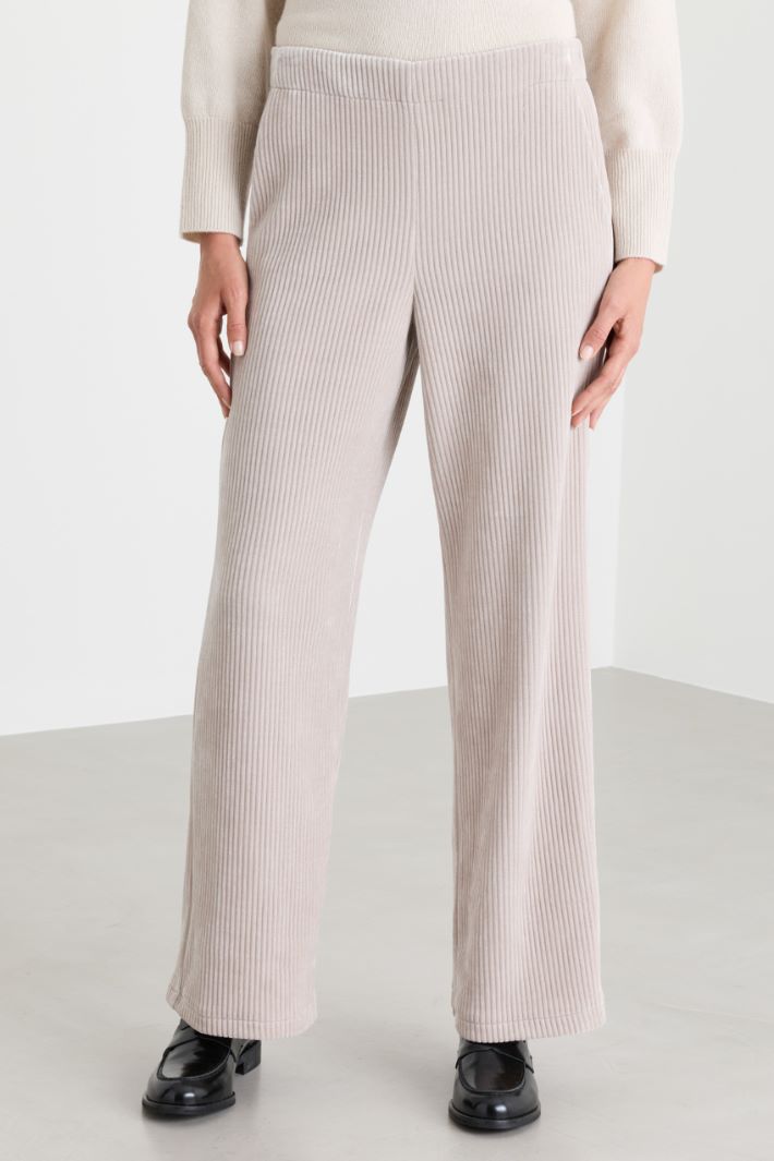 Corduroy trousers - BEIGE - Intrend - 2
