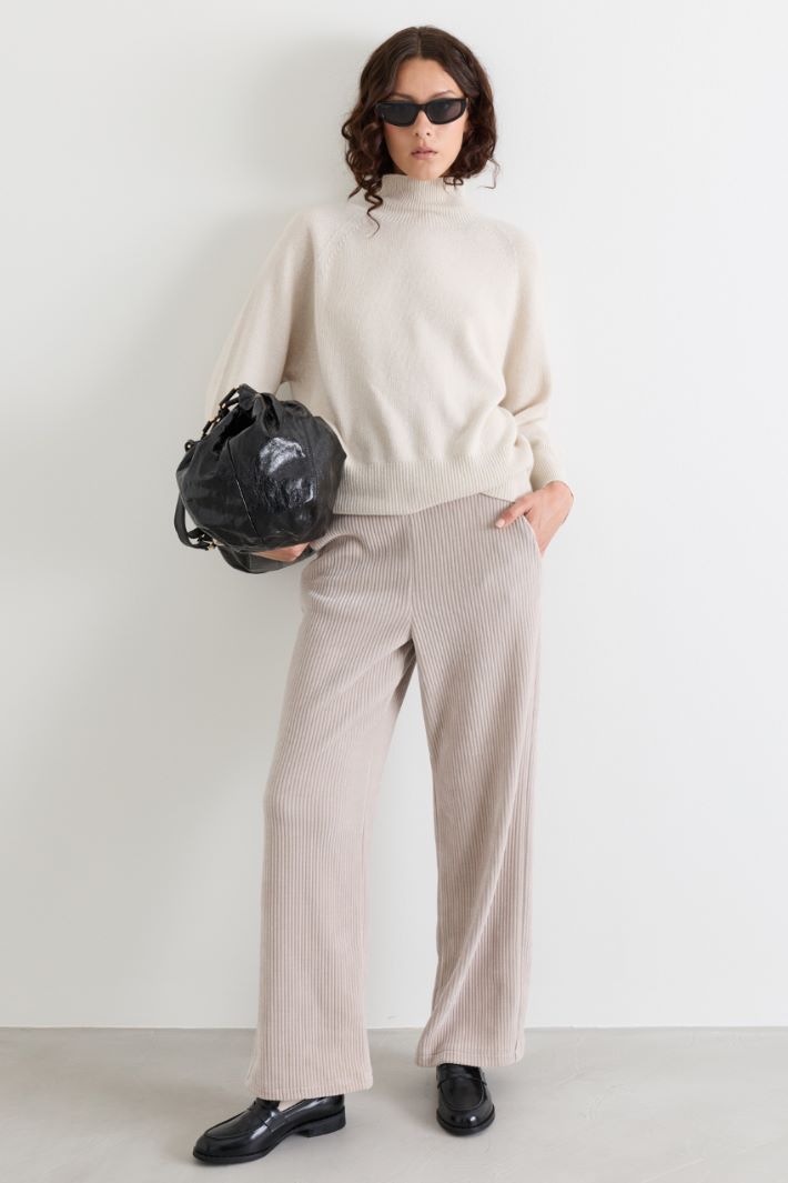 Corduroy trousers - BEIGE - Intrend