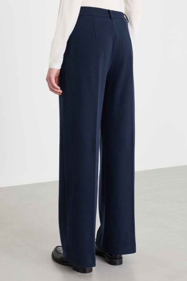 Pantalone in jersey di flanella - BLU - Intrend - 4