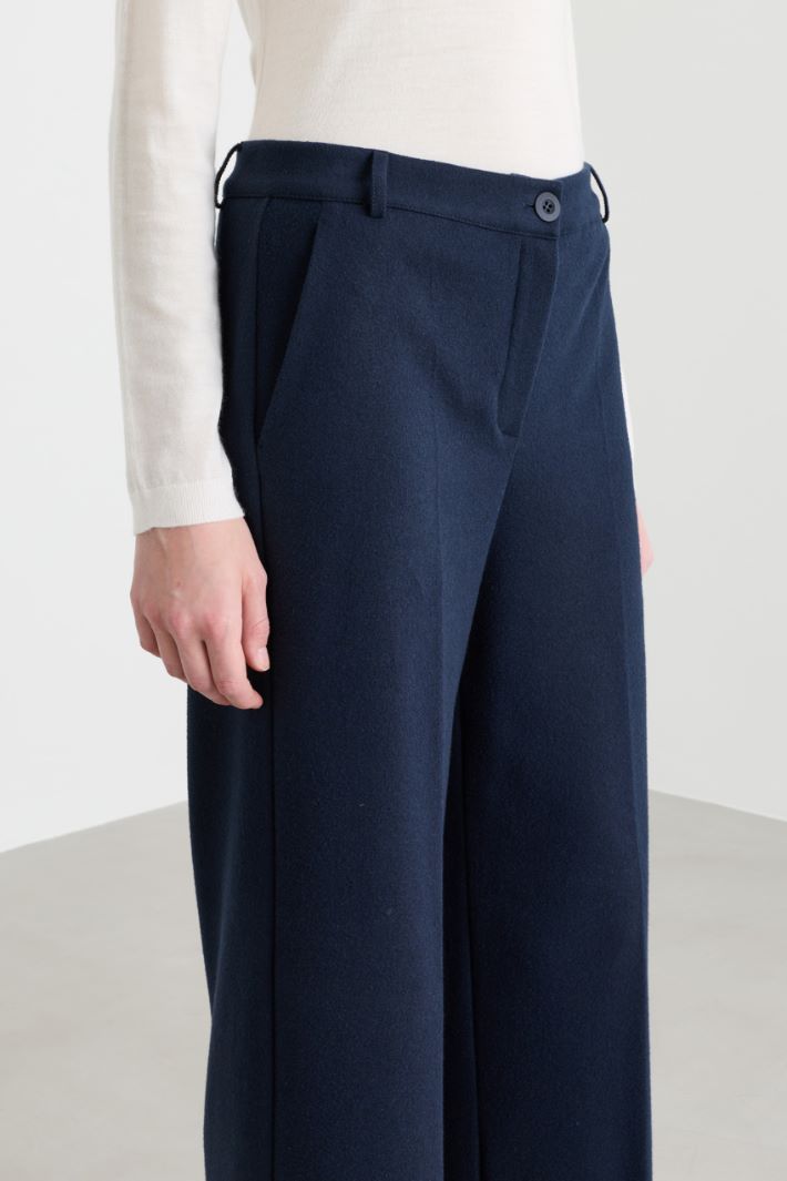 Pantalone in jersey di flanella - BLU - Intrend - 3