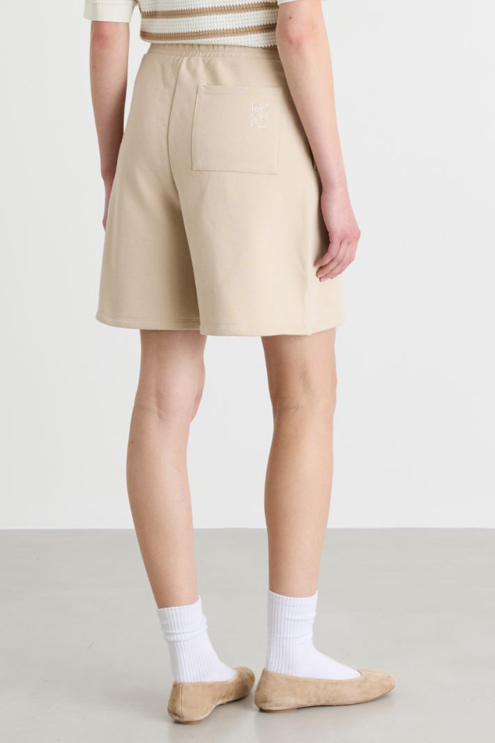 Fleece shorts - BEIGE - Intrend - 4