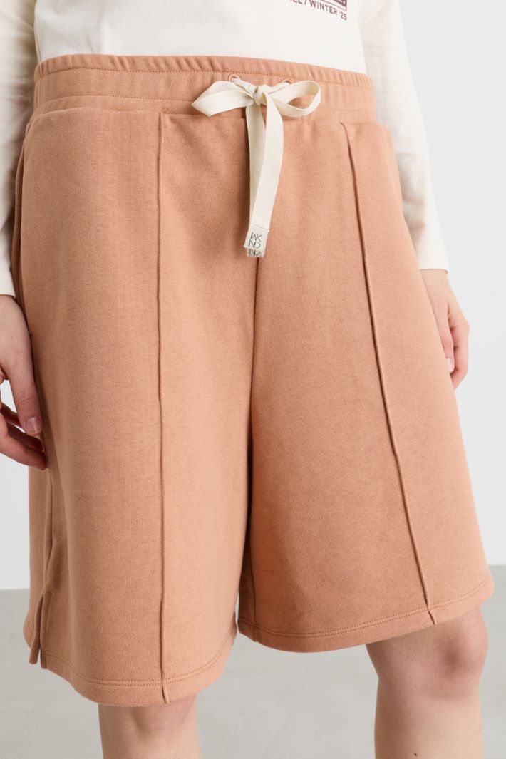 Fleece shorts - CAMEL - Intrend - 3