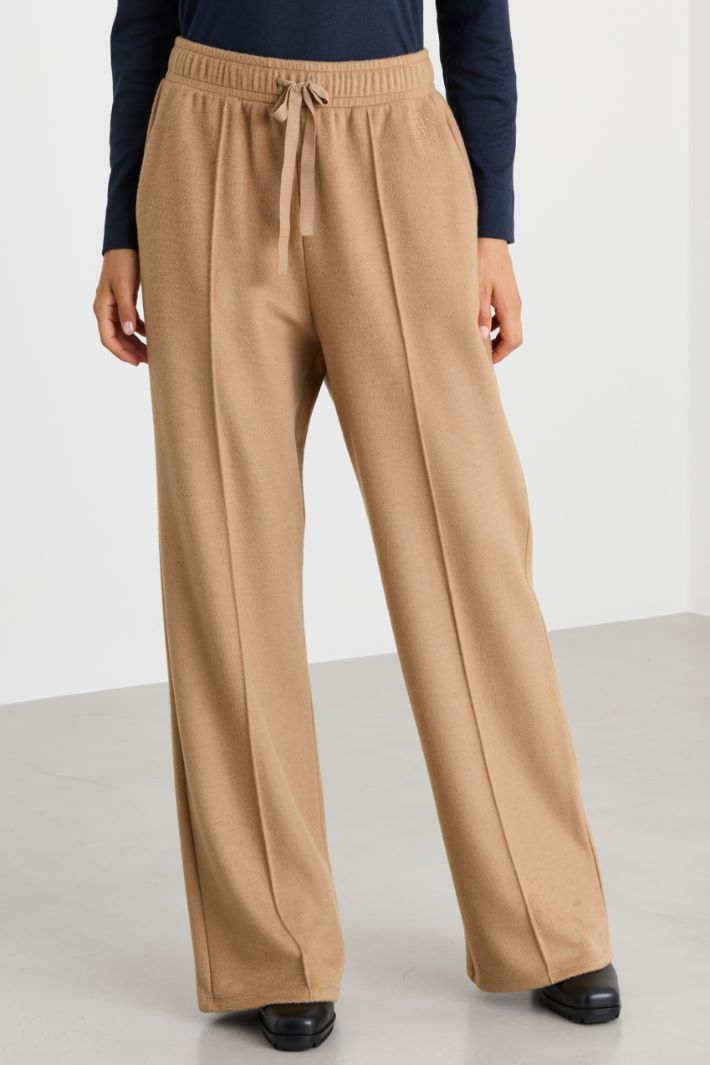 Draped Jersey Joggers - CAMEL - Intrend - 2