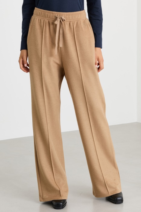 Pantalone in jersey effetto drap