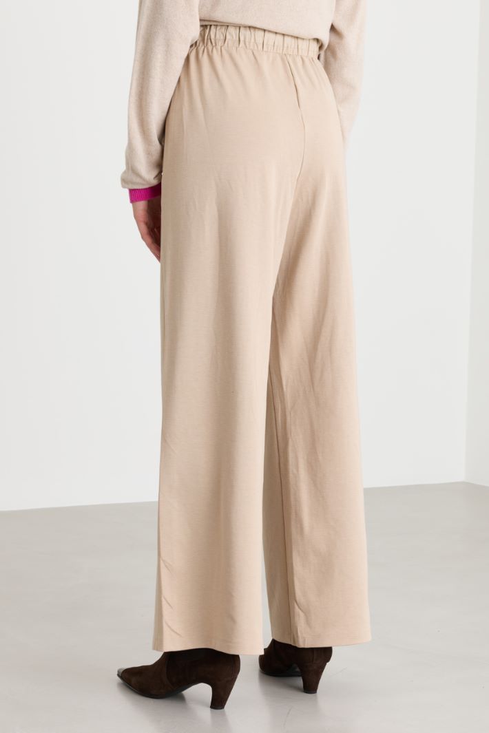Pantalone cargo in jersey - BEIGE - Intrend - 4