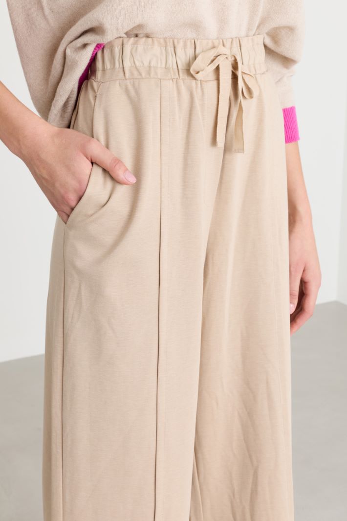 Pantalone cargo in jersey - BEIGE - Intrend - 3
