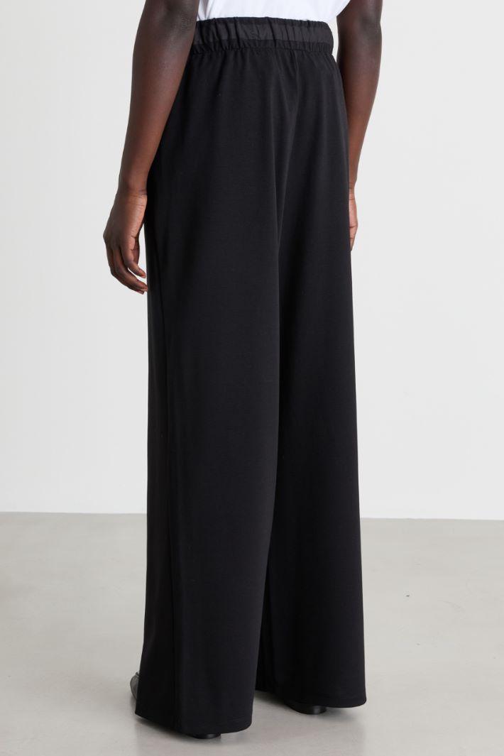 Jersey cargo trousers - BLACK - Intrend - 4