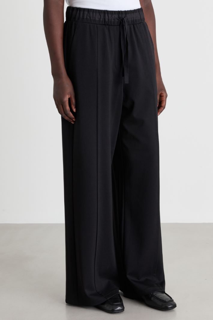 Jersey cargo trousers - BLACK - Intrend - 2
