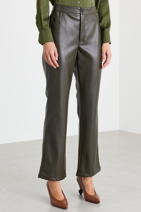 Pantalone in jersey spalmato