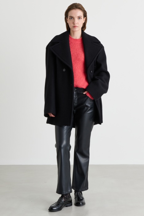 Coated jersey trousers - Intrend