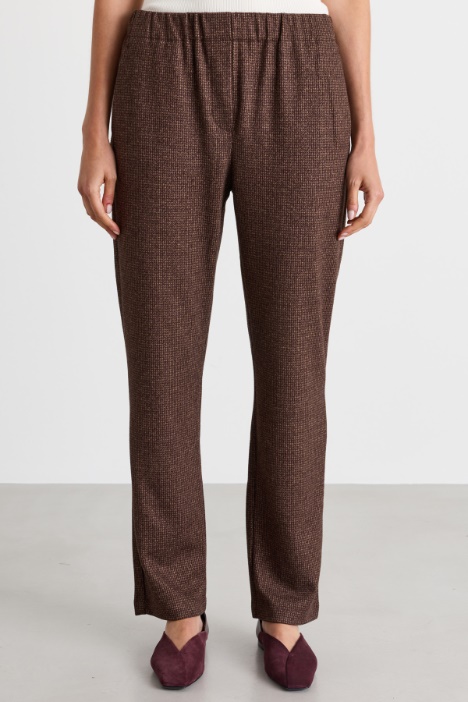 Pantalone in jersey jacquard
