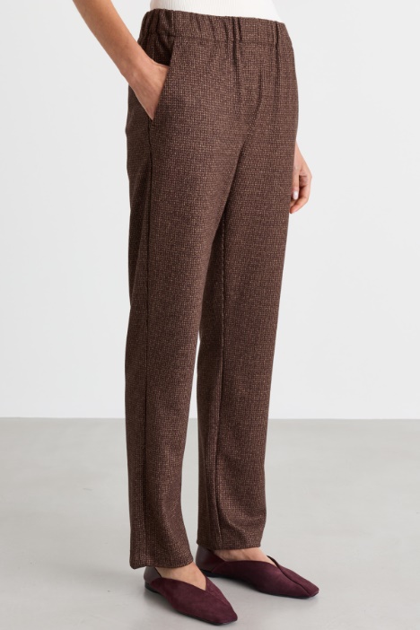 Pantalone in jersey jacquard