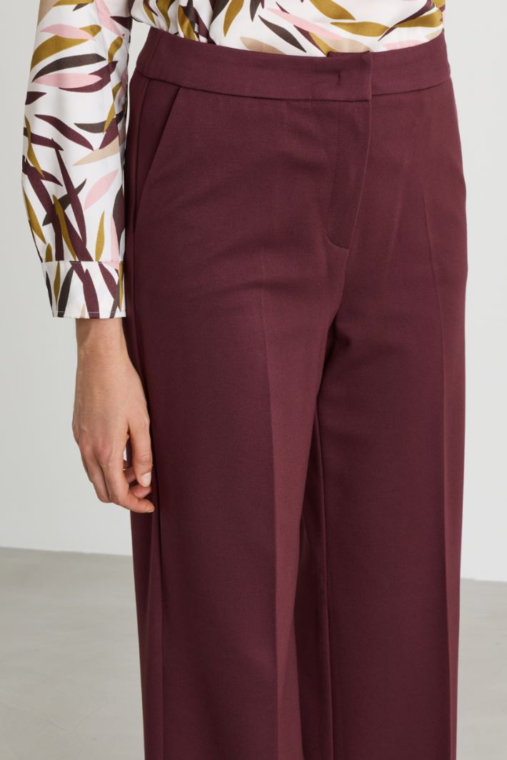 Jersey trousers - BORDEAUX - Intrend - 3