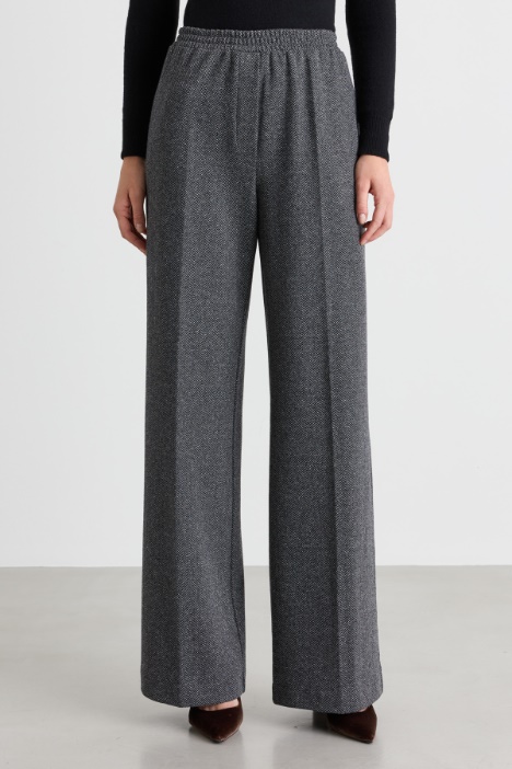Pantalone in jersey jacquard
