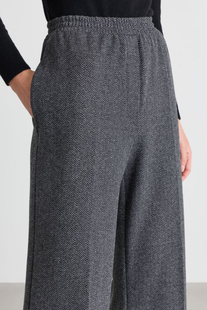 Jacquard jersey trousers - GREY - Intrend - 3