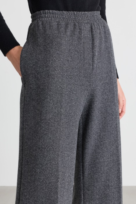 Pantalone in jersey jacquard