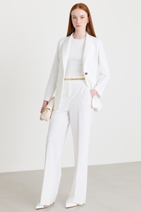 Wide-leg jersey trousers - Intrend