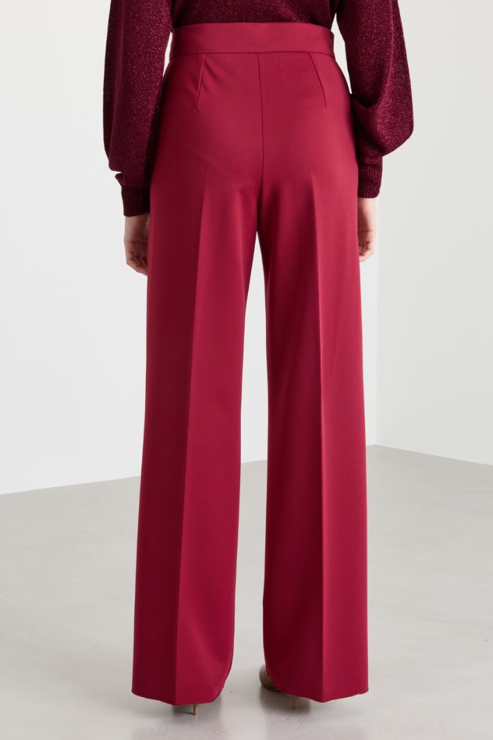Pantalon ample en jersey - ROUGE - Intrend - 4