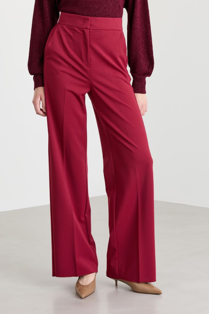 Pantalon ample en jersey - ROUGE - Intrend - 2