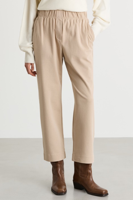 Pantalone dritto in jersey