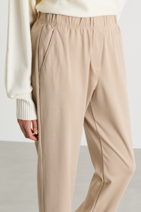 Pantalone dritto in jersey