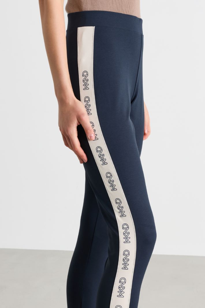 Leggings in jersey tecnico - BLU - Intrend - 3